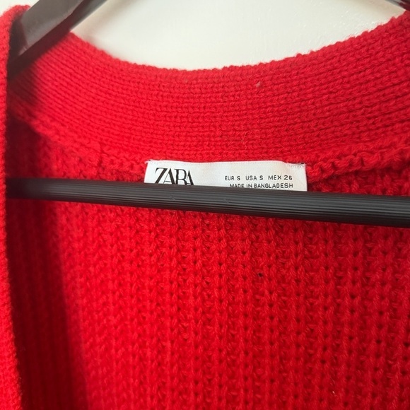 Zara Red Knit Cardiganan - Picture 5 of 5